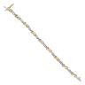 18ct Yellow and White Gold 1.20ct Baguette Cut Diamond Bracelet 6.5"