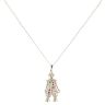 9ct Yellow Gold Multi Gemstone Clown Pendant and Chain 18"