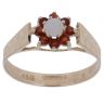 9ct Yellow Gold Garnet and Opal Cluster Ring