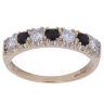 9ct Yellow Gold Sapphire and Cubic Zirconia Ring