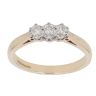 9ct Yellow Gold 0.25ct Brilliant Cut Diamond Trilogy Ring