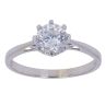 9ct White Gold Cubic Zirconia Solitaire Ring