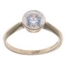 9ct Yellow Gold Cubic Zirconia Single Stone Ring