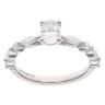 18ct White Gold 0.65ct Oval, Marquise and Brilliant Cut Lab Grown Diamond Solitaire Ring