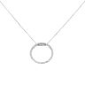 18ct White Gold 0.60ct Brilliant Cut Diamond Circle Pendant and Chain 18"