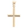 9ct Yellow Gold Plain Cross Pendant