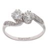 18ct White Gold 0.85ct Brilliant Cut Diamond Two Stone Ring