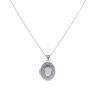 Silver Patterned Locket and Chain 18" By Icesia