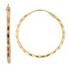 22ct Yellow Gold Faceted Hoop Earrings