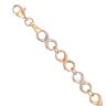 9ct Yellow and White Gold Infinity Fancy Bracelet 7.5"