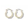 9ct Yellow Gold Diamond Cut Creole Earrings