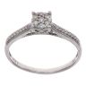9ct White Gold 0.20ct Brilliant Cut Diamond Cluster Ring