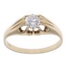 9ct Yellow Gold Cubic Zirconia Solitaire Signet Ring