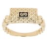 14ct Yellow Gold Monaco Classic Flex Patterned Signet Ring