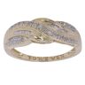 14ct Yellow Gold 0.25ct Brilliant and Baguette Cut Diamond Fancy Ring