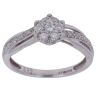 9ct White Gold 0.25ct Brilliant Cut Diamond Cluster Ring