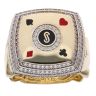 14ct Yellow Gold Monaco Cubic Zirconia Signet Ring