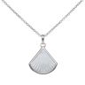 925 Sterling Silver Mother Of Pearl Shell Pendant & Chain 18"