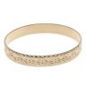 9ct Yellow Gold Patterned Solid Bangle