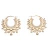 9ct Yellow Gold Spike Creole Earrings