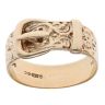 9ct Yellow Gold Patterned Buckle Ring