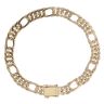 9ct Yellow Gold Double Figaro Bracelet 8.5"