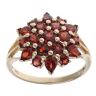 9ct Yellow Gold Garnet Fancy Cluster Ring