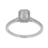 18ct White Gold 1.25ct Brilliant and Emerald Cut Lab Grown Diamond Solitaire Ring