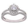 Silver Cubic Zirconia Stoneset Cluster Ring by Icesia
