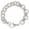 Sterling Silver Cubic Zirconia Belcher Bracelet 8.5"