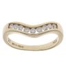 9ct Yellow Gold 0.25ct Brilliant Cut Diamond Wishbone Ring