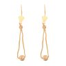 18ct Yellow Gold Snake Bead Drop Earrings
