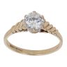 9ct Yellow Gold Cubic Zirconia Single Stone Ring