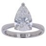 Platinum 3.09ct Pear Cut Lab Grown Diamond Solitaire Ring