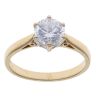 18ct Yellow Gold Cubic Zirconia Single Stone Ring