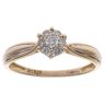9ct Yellow and White Gold 0.20ct Brilliant Cut Diamond Cluster Ring