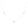 9ct Yellow Gold Mother Of Pearl Petal Necklace 16"