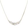 9ct Yellow Gold 0.03ct Diamond and Pearl Necklace 16"
