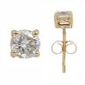 9ct Yellow Gold 0.65ct Brilliant Cut Diamond Stud Earrings