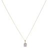 9ct Yellow Gold 1.00ct Princess Cut Lab Grown Diamond Pendant and Chain 16"