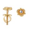 22ct Yellow and White Gold Star Burst Stud Earrings