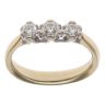 18ct Yellow Gold 0.33ct Brilliant Cut Diamond Trilogy Ring