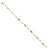 9ct Yellow Gold Emerald and Diamond Bracelet 7"