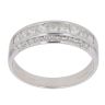 18ct White Gold 1.00ct Princess and Brilliant Cut Diamond Half Eternity Ring