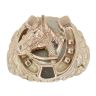 9ct Yellow Gold Patterned Horseshoe Ring