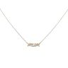 9ct Yellow Gold Cubic Zirconia 'Mum' Pendant and Chain 18"