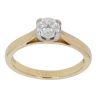 18ct Yellow Gold 0.51ct Flower Cut Diamond Solitaire Ring
