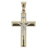 14ct Yellow And White Gold Crucifix Pendant