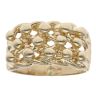 9ct Yellow Gold Three Row Keeper Ring