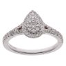 Vera Wang 18ct White Gold 0.45ct Brilliant Cut Diamond and Sapphire Cluster Ring